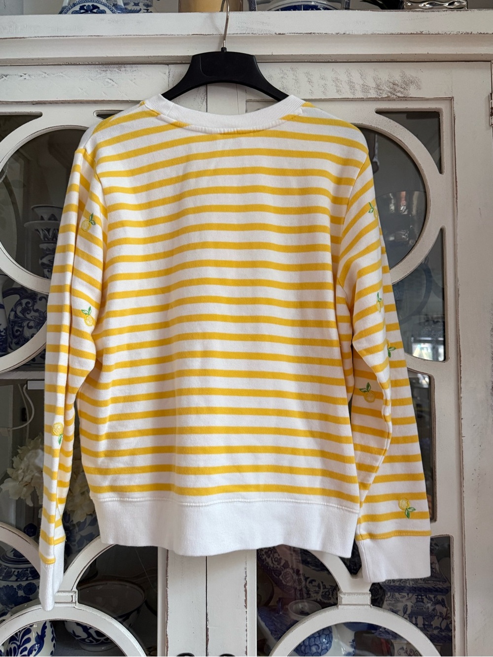 Lilly Pulitzer Yellow & White Striped Lemon Sweatshirt - Picture 4 of 9